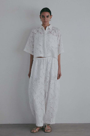 ハー/HER.の【4/2 12:00販売開始】カットジャカードカーブパンツ(110600/110601)