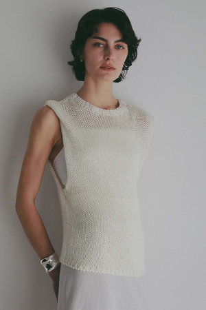 ハー/HER.の【4/9 12:00販売開始】リネンミックスローゲージベスト(110300/110301)