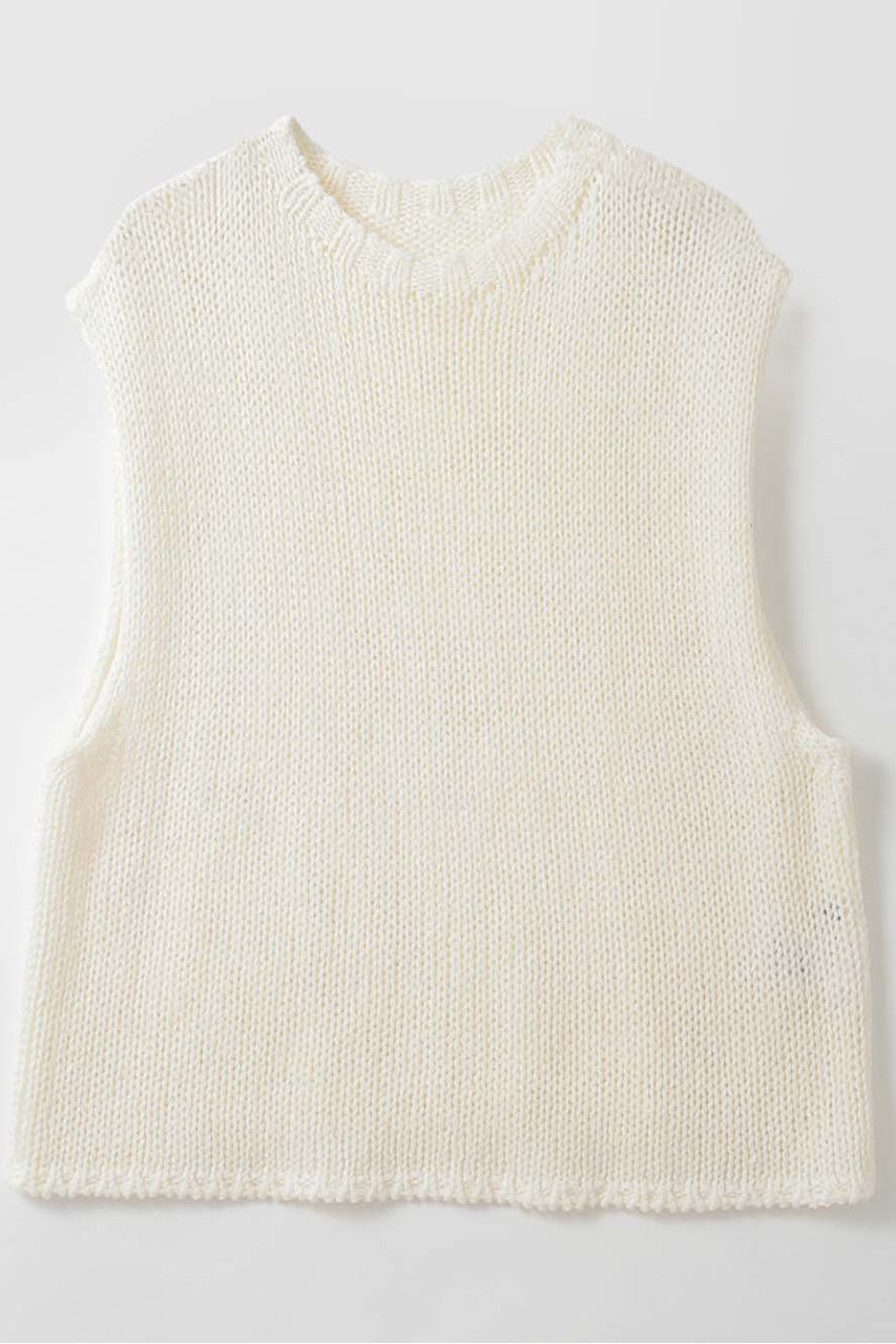 ハー/HER.の【4/9 12:00販売開始】リネンミックスローゲージベスト(ホワイト/7062502)