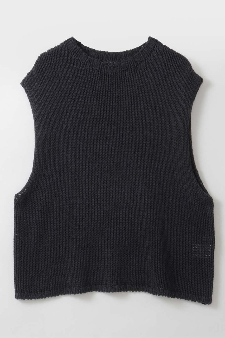 ハー/HER.の【4/9 12:00販売開始】リネンミックスローゲージベスト(チャコールグレー/7062502)