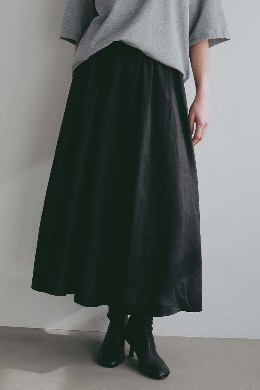 ハー/HER.の【4/9 12:00販売開始】リネンフレアスカート(ブラック/7062904)