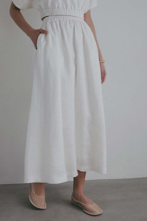 ハー/HER.の【4/9 12:00販売開始】リネンフレアスカート(110700/110703)