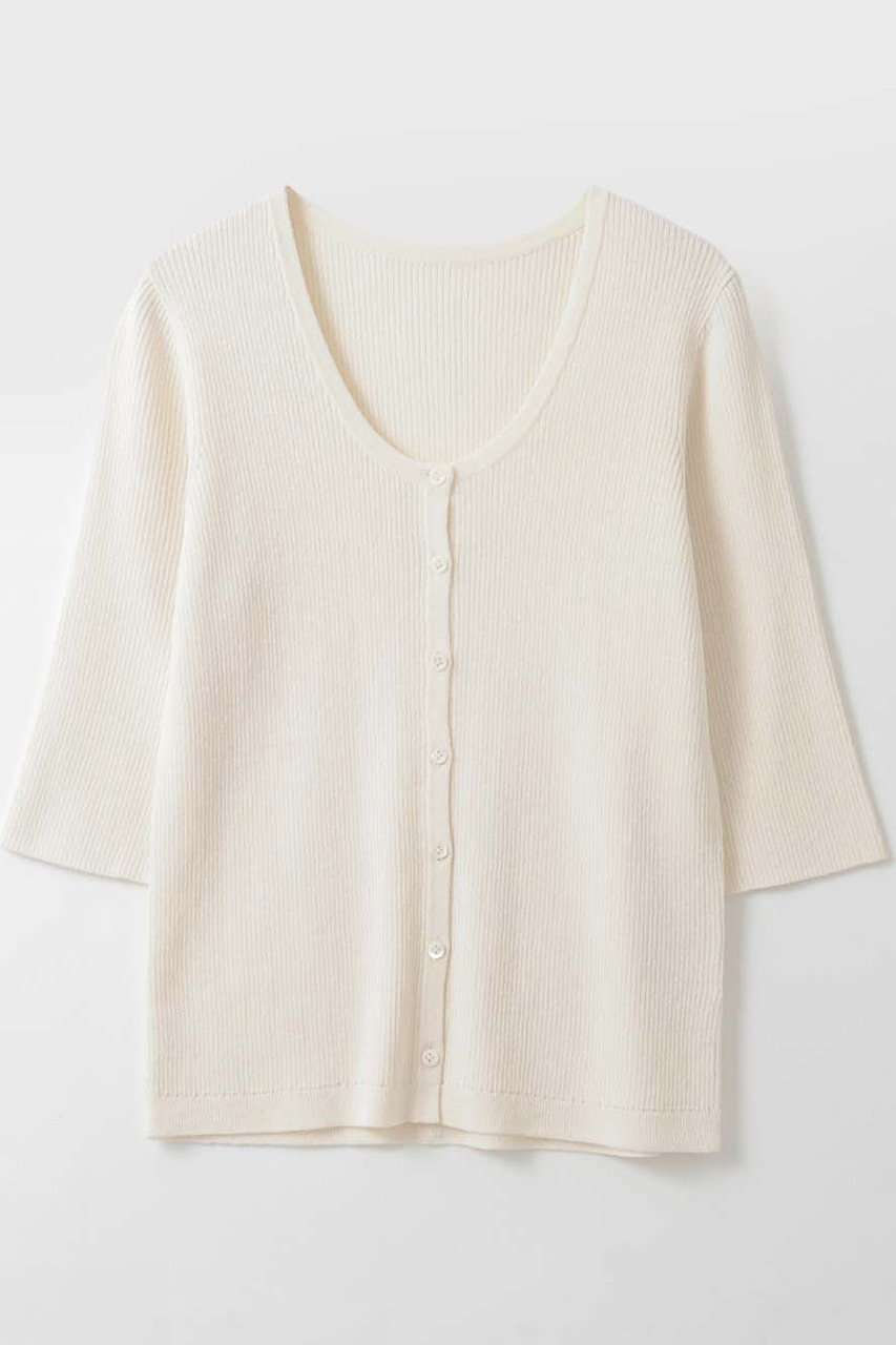 ハー/HER.の【4/16 12:00販売開始】リネン混リブカーディガン(オフホワイト/7062500)