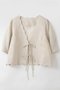 【4/23 12:00販売開始】リネンスカラップブラウス ハー/HER. ベージュ