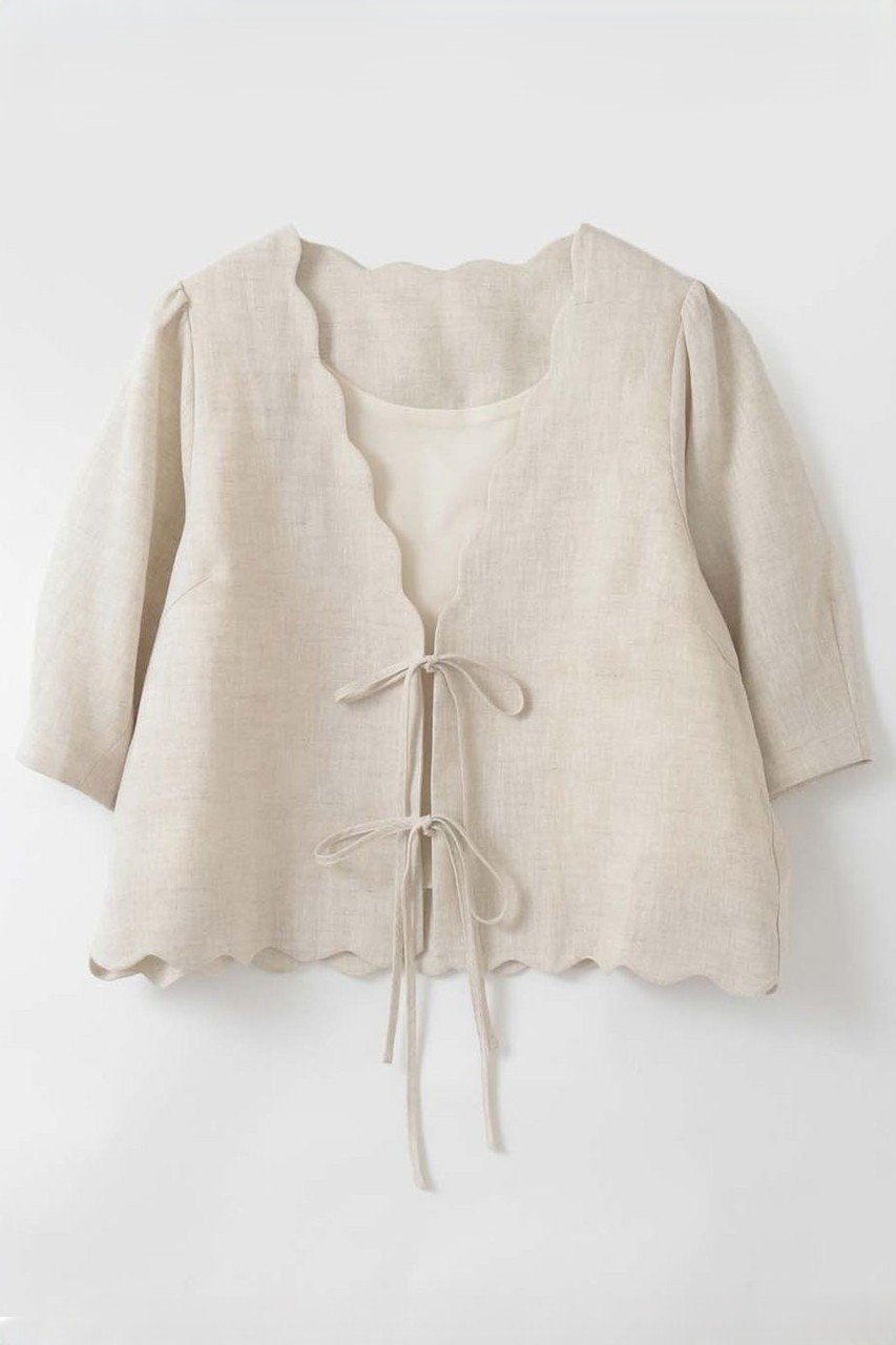ハー/HER.の【4/23 12:00販売開始】リネンスカラップブラウス(ベージュ/7062701)