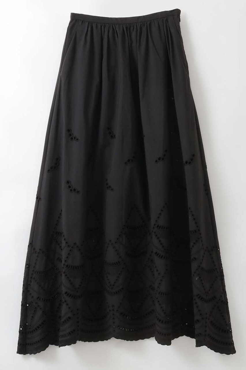 ハー/HER.の【4/23 12:00販売開始】スカラ刺しゅうギャザーフレアスカート(ブラック/7062901)