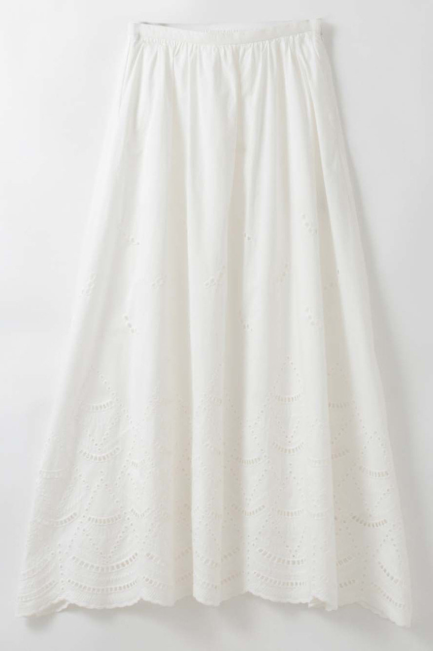 ハー/HER.の【4/23 12:00販売開始】スカラ刺しゅうギャザーフレアスカート(オフホワイト/7062901)