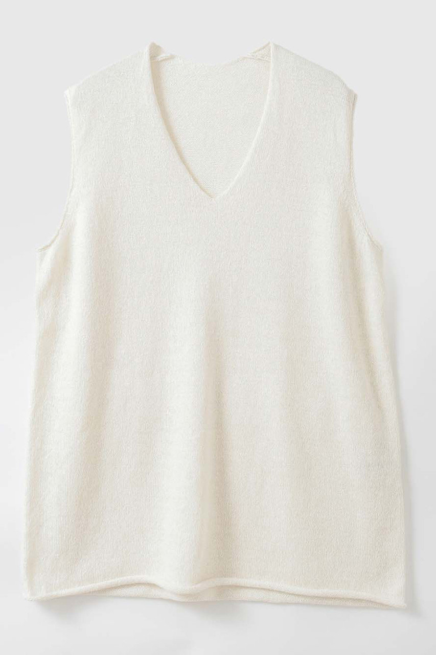 ハー/HER.の【4/30 12:00販売開始】シルクブレンドペーパーヤーンＶプルオーバー(オフホワイト/7062504)