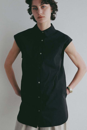 ハー/HER.の【4/30 12:00販売開始】レースラウンドカラーシャツ(110400/110403)