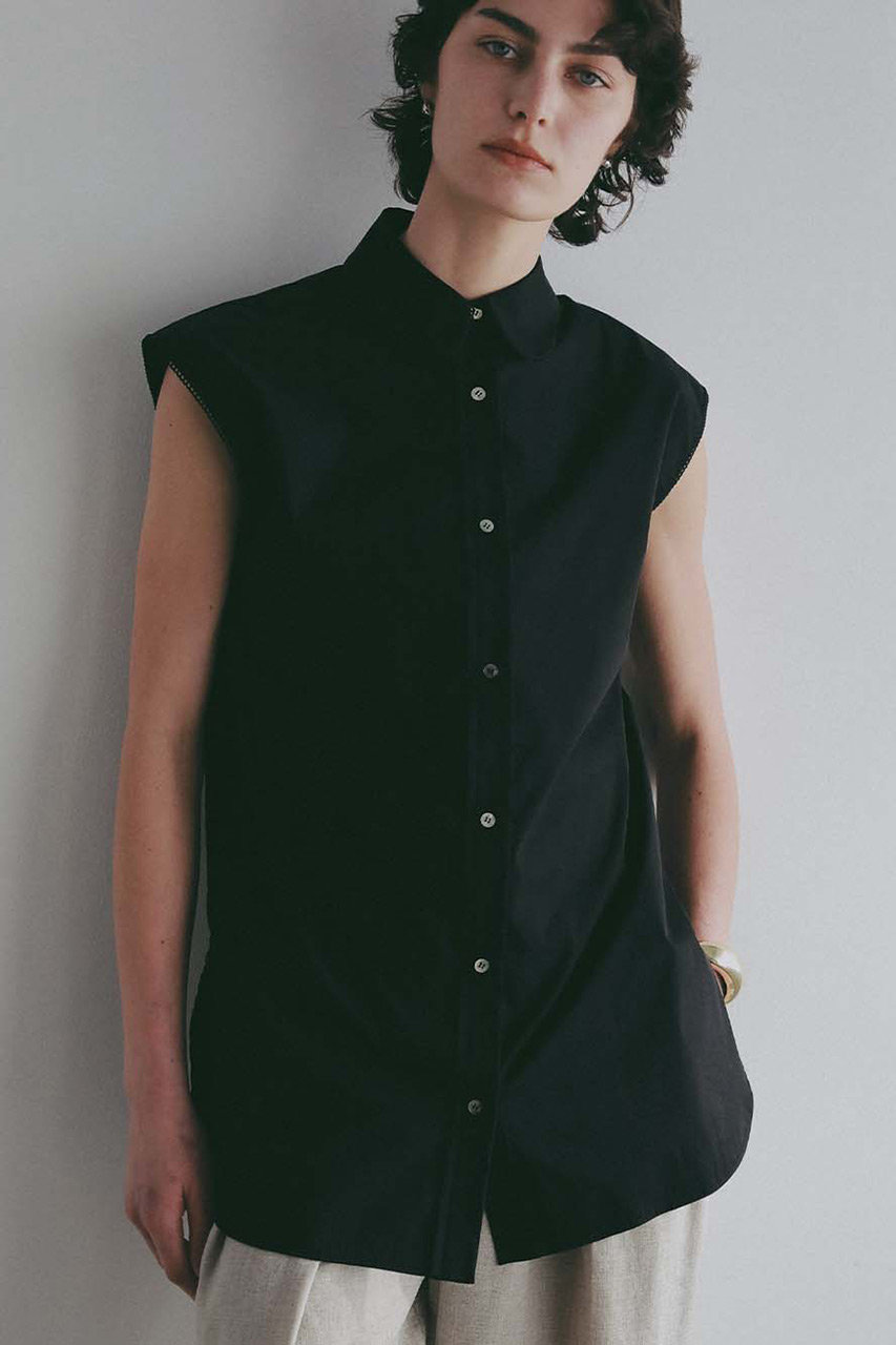 ハー/HER.の【4/30 12:00販売開始】レースラウンドカラーシャツ(ブラック/7062709)