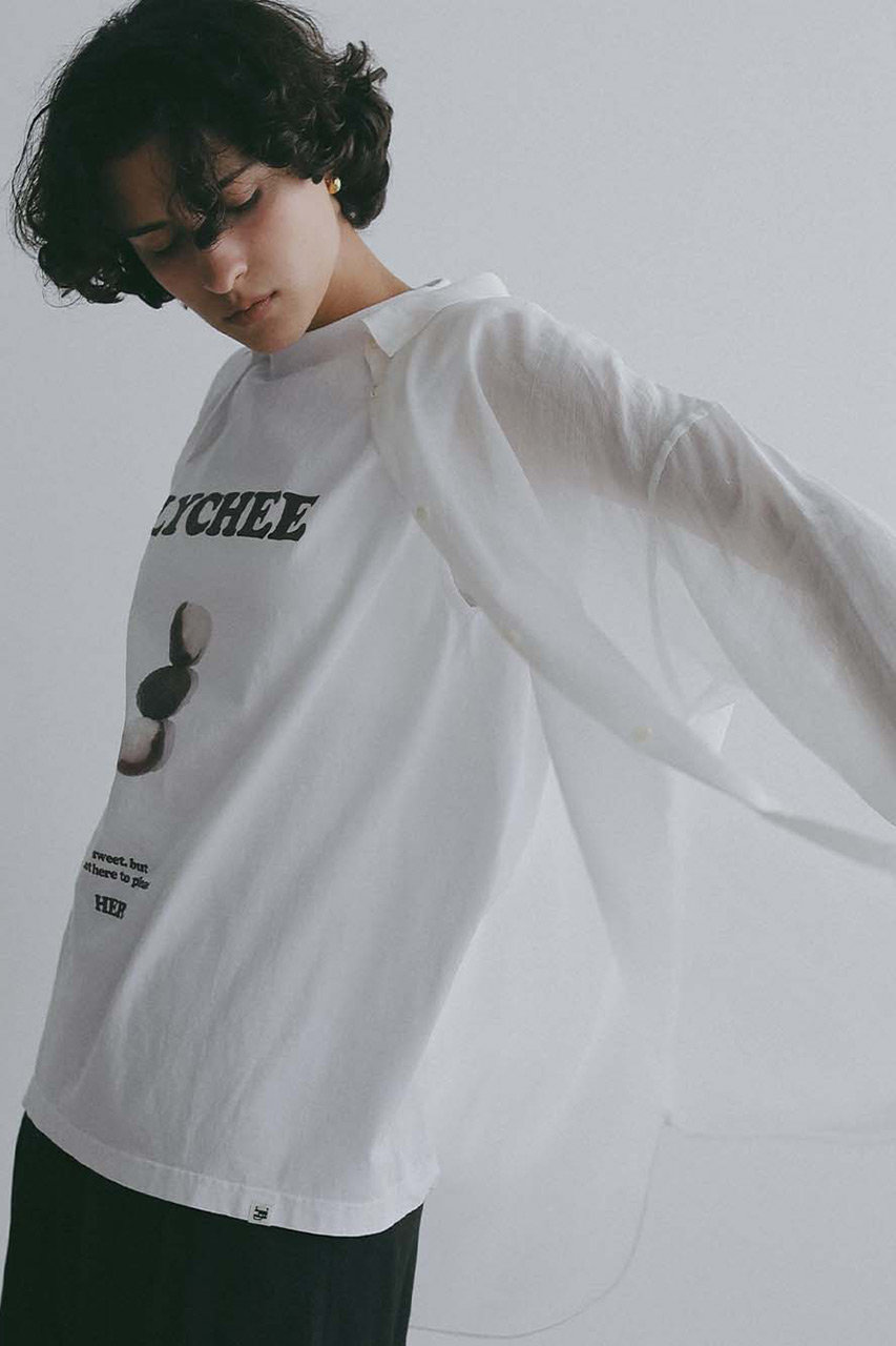 ella-selectshop   オーバーシャツ　大人気 品の良さ漂う、大人カジュアル。クロシェ風レース素材衿付きフレンチ