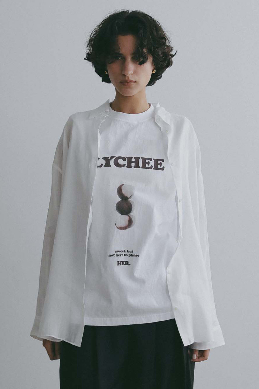 HER.(ハー)｜ラミーテンセルオーバーシャツ/ホワイト の通販｜ELLESHOP