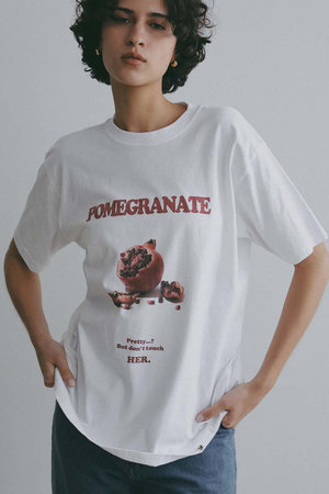 ハー/HER.の【4/23 12:00販売開始】POMEGRANATE T-shirt(110100/110102)