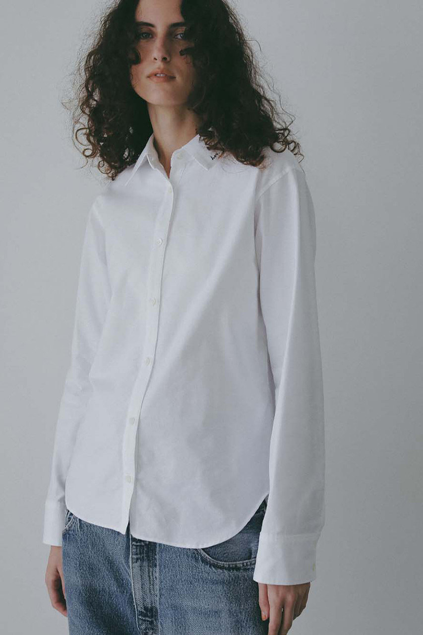 Her. ホワイト 半袖トップス　le HER.(ハー)｜【予約販売】HER. designオックスシャツ/ホワイト の通販