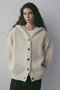 【予約販売】パワショルフーディーカーディガン ハー/HER.
