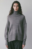 WOOLブレンドハイネックニット