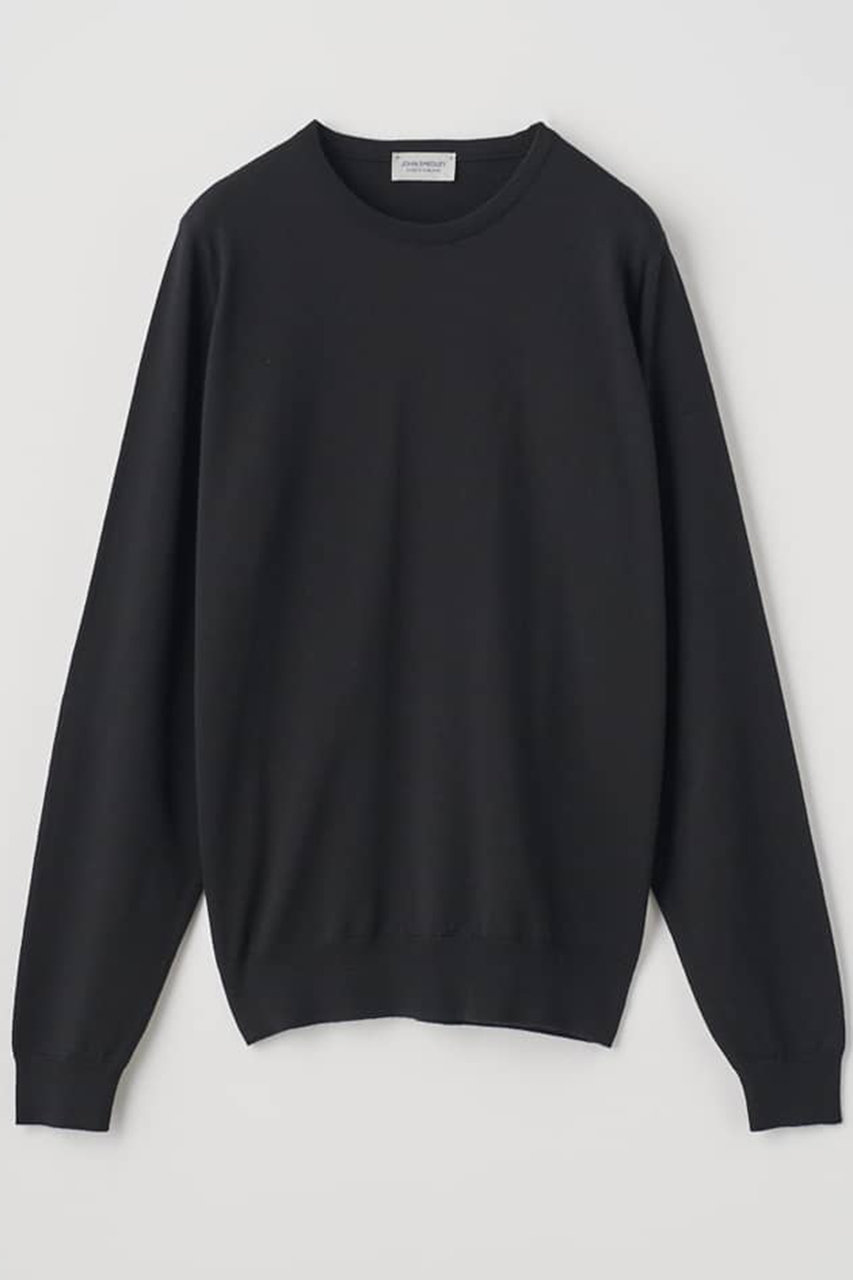 ジョン スメドレー/JOHN SMEDLEYの【MEN】 FARHILL | クルーネック長袖ニットプルオーバー | 24G STANDARD FIT(BLACK/L0246FARHI0)