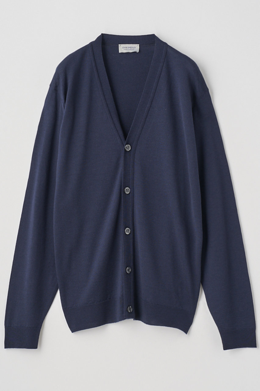 ジョン スメドレー/JOHN SMEDLEYの【MEN】 HALIN | Ｖネック長袖ニットカーディガン | 30G MODERN FIT(MIDNIGHT/L0246HALIN0)