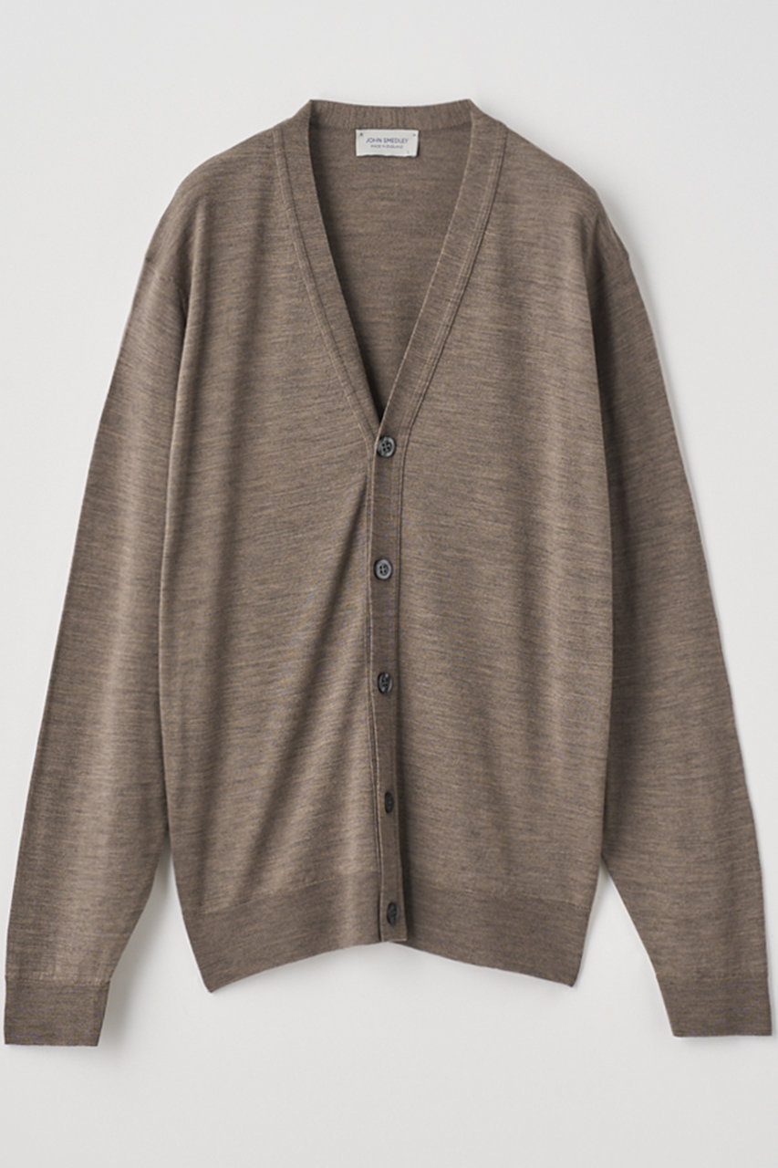 ジョンスメドレー/JOHN SMEDLEYの【MEN】Ｖネック長袖ニットカーディガン | HALIN | 30G MODERN FIT(MUSHROOM/L0246HALIN0)