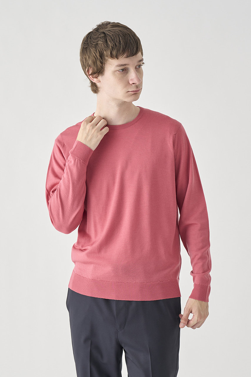 ジョンスメドレー/JOHN SMEDLEYの【MEN】クルーネック長袖ニットプルオーバー | SCANLAN | 30G MODERN FIT(ASH ROSE/L0246SCANL0)