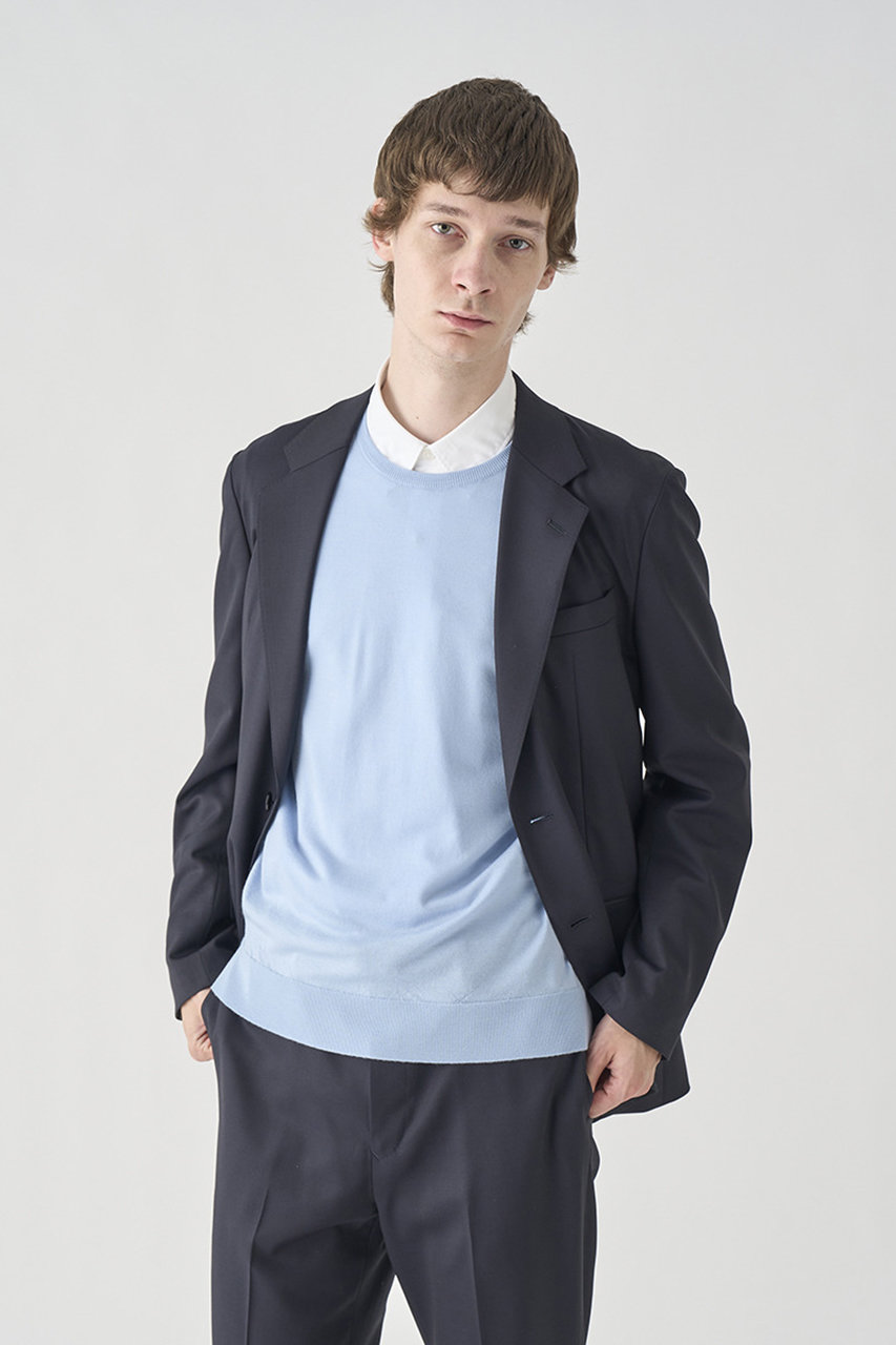 ジョンスメドレー/JOHN SMEDLEYの【MEN】クルーネック長袖ニットプルオーバー | SCANLAN | 30G MODERN FIT(BLUE HAZE/L0246SCANL0)