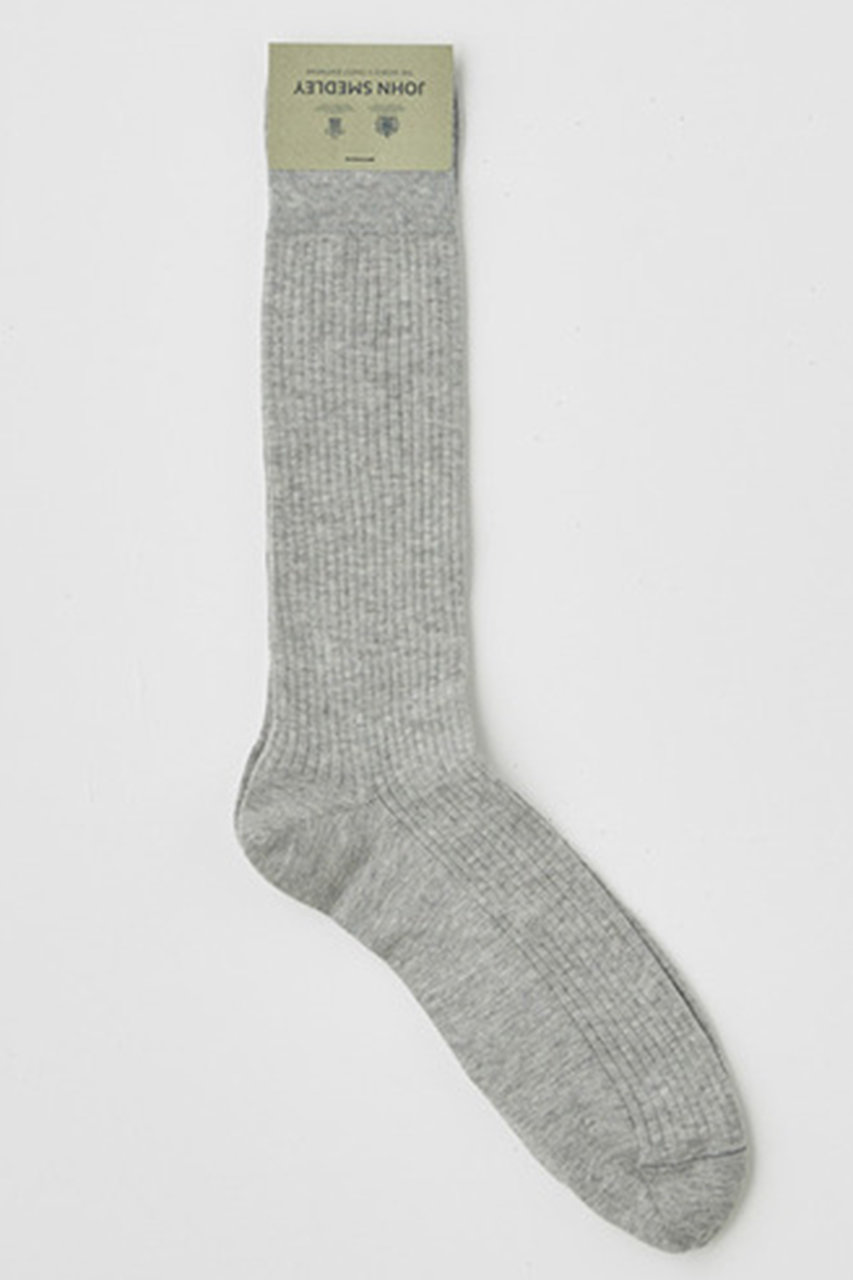 ジョン スメドレー/JOHN SMEDLEYの【予約販売】【UNISEX】EDALE | Ribbed Socks(SILVER/EDALE)