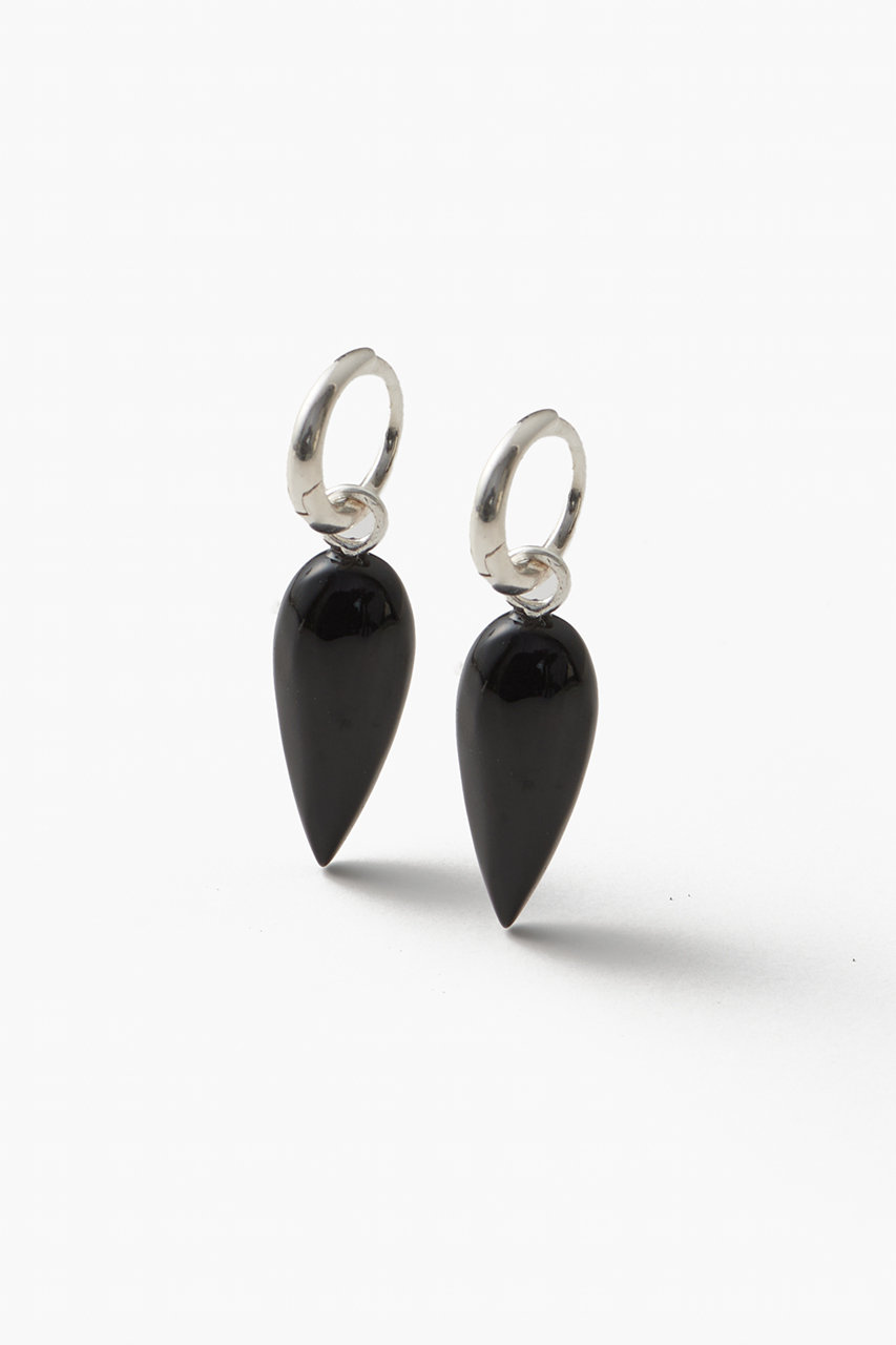 ESCAPERS AN OTHER WORLD 【SOPHIE BUHAI】Tiny Spear Hoops ピアス（オニキス） (ブラック, ONE SIZE) エスケーパーズ アナザーワールド ELLE SHOP