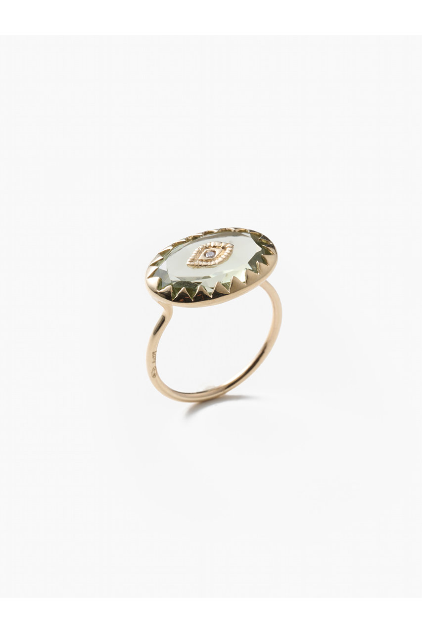 ESCAPERS AN OTHER WORLD 【Pascale Monvoisin】SOUAD リング（グリーンアメジスト） (イエローゴールド, EU50（約10号）) エスケーパーズ アナザーワールド ELLE SHOP