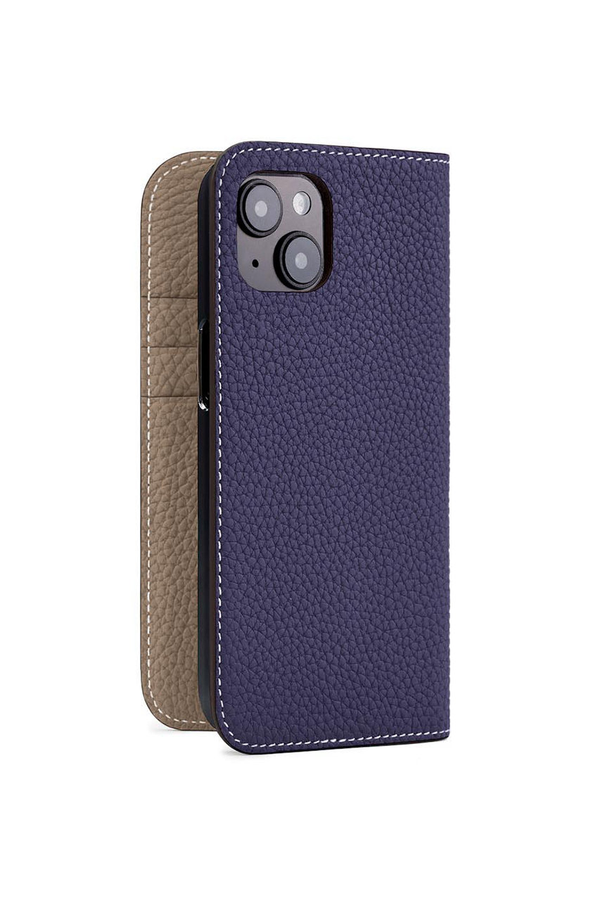BONAVENTURA iPhone15 ダイアリーケース シュリンクレザー (インディゴ x エトープ, 15Pro) ボナベンチュラ ELLE SHOP BONAVENTURA iPhone15 ダイアリーケース シュリンクレザー (インディゴ x エトープ, 15Pro) ボナベンチュラ ELLE SHOP