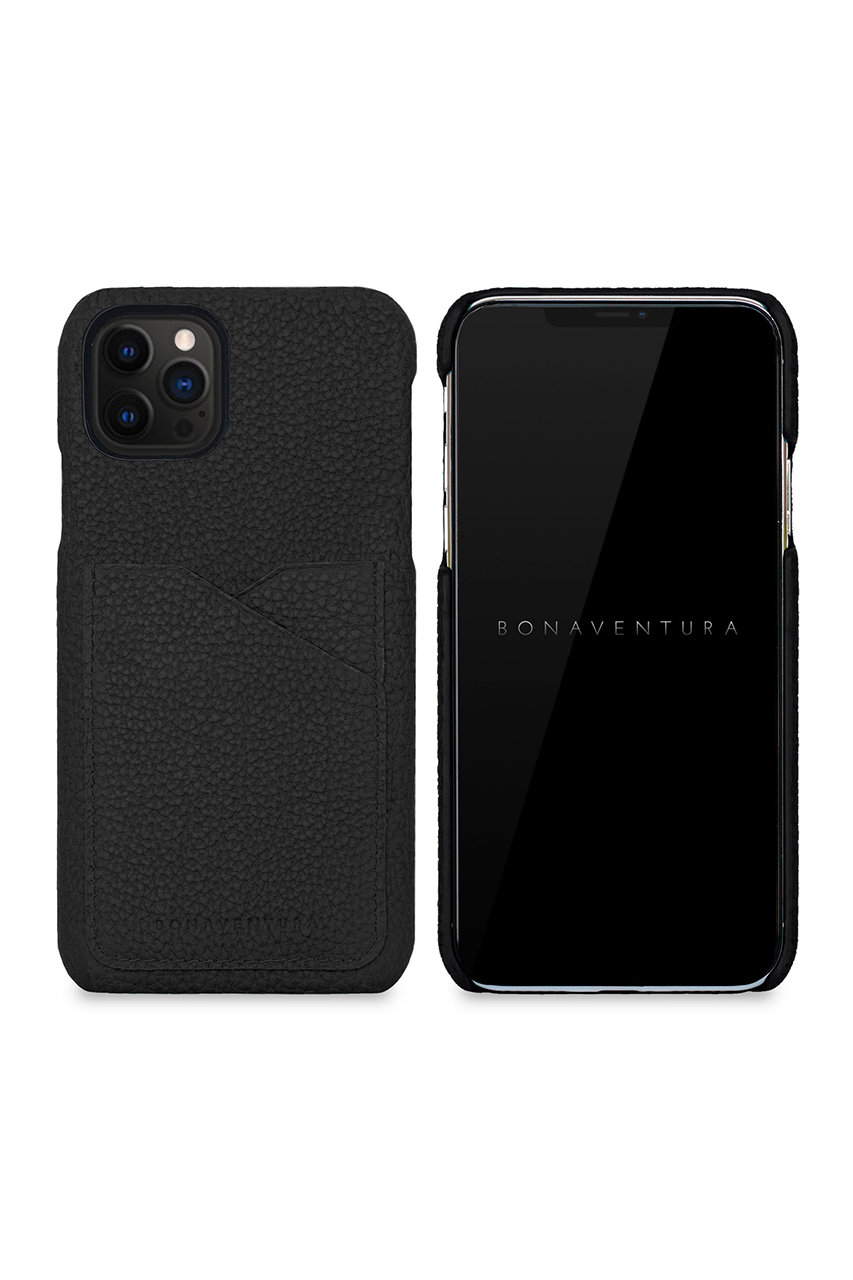 ボナベンチュラ/BONAVENTURAの【UNISEX】iPhone12/12Pro バックカバーケース シュリンクレザー(ブラック/BPCT12-BC)