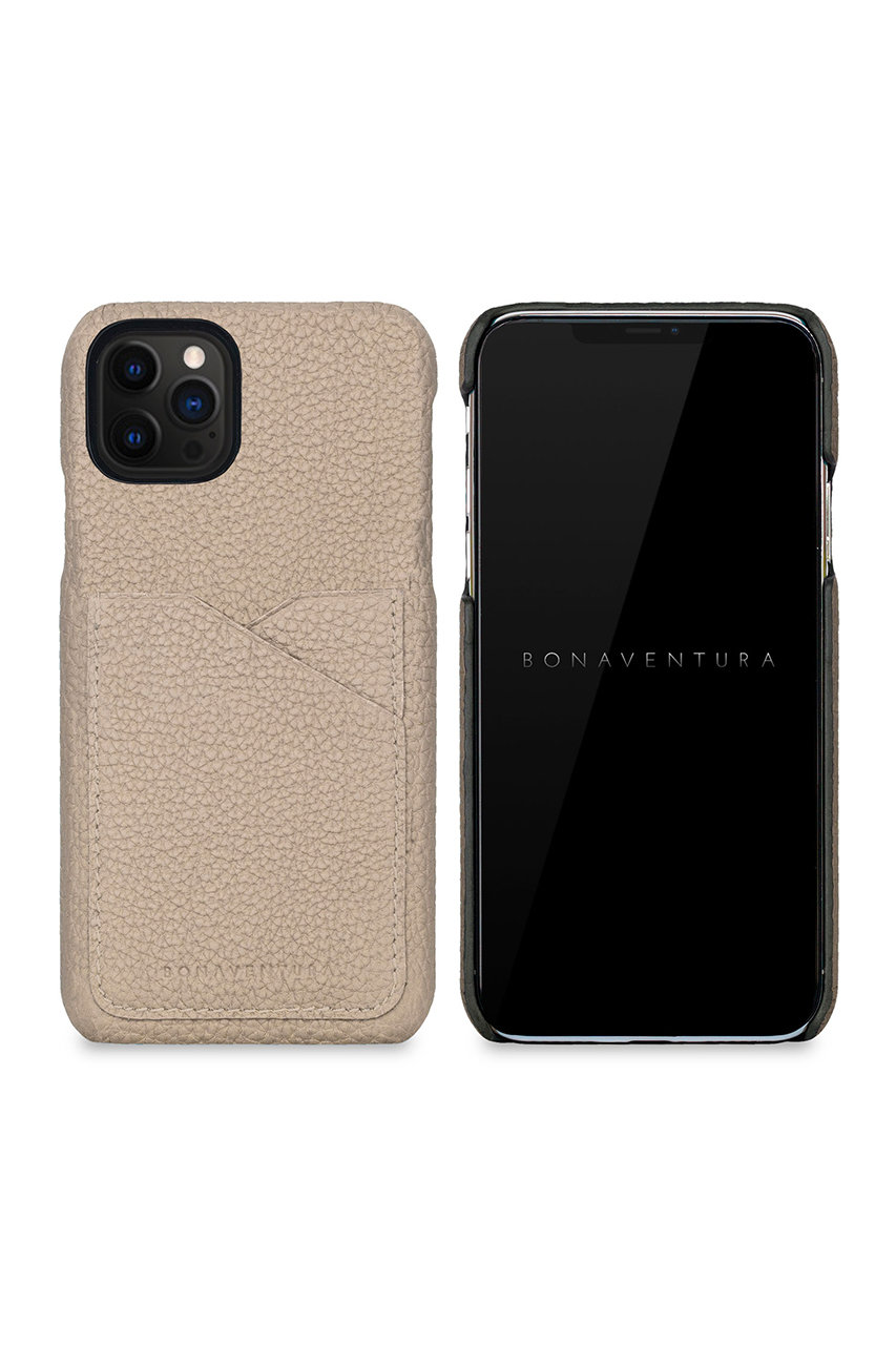 ボナベンチュラ/BONAVENTURAの【UNISEX】iPhone12/12Pro バックカバーケース シュリンクレザー(グレージュ/BPCT12-BC)