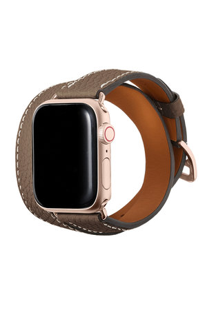 ボナベンチュラ/BONAVENTURAのダブルトゥール Apple Watch レザーバンド シュリンクレザー (アダプター：ゴールド)(149900/149902)