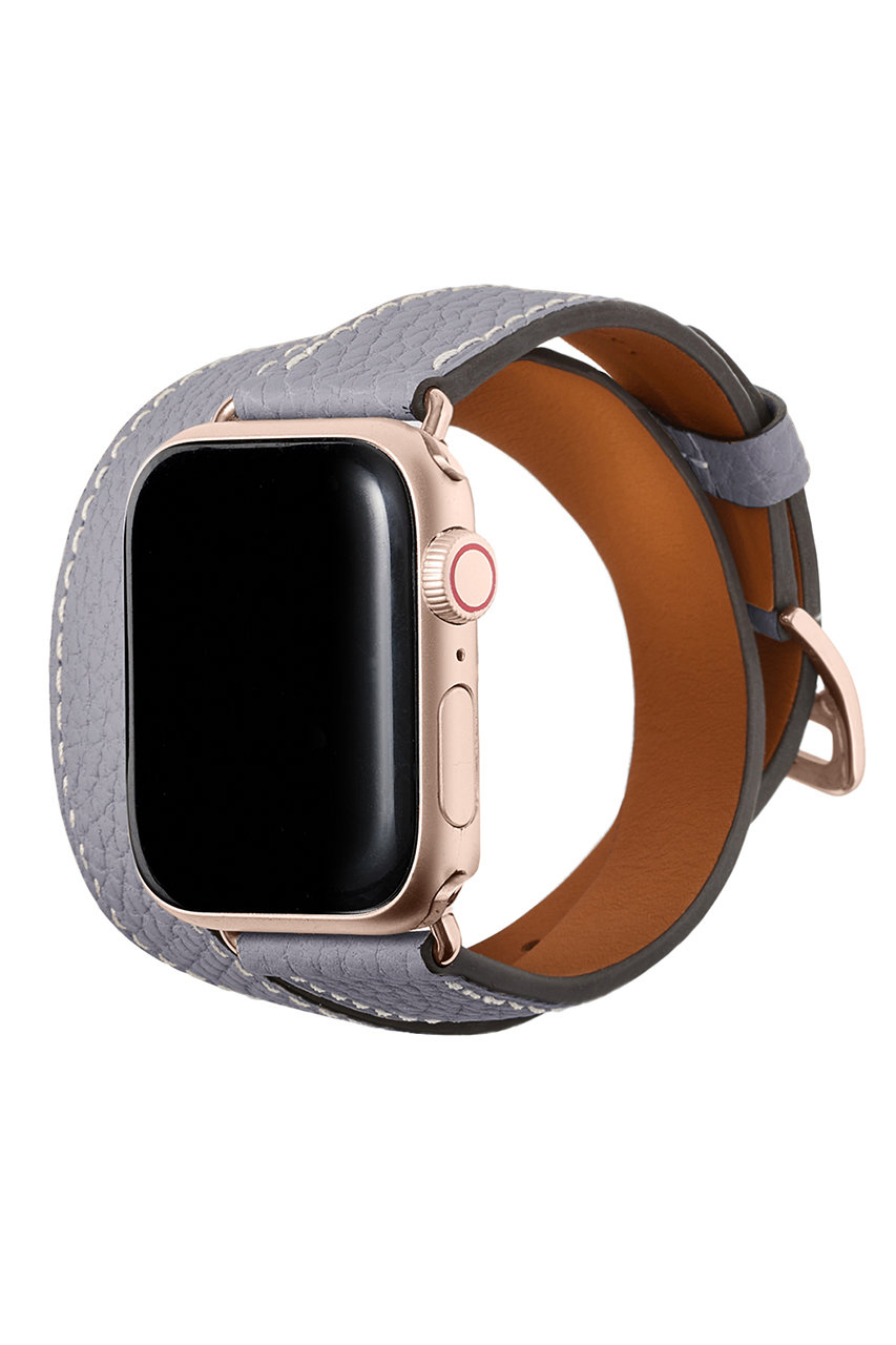 ボナベンチュラ/BONAVENTURAのダブルトゥール Apple Watch レザーバンド シュリンクレザー (アダプター：ゴールド)(トゥルーグレー/T40SDTRG-OR)