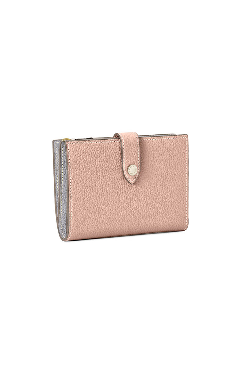 BONAVENTURA ベルテッド マルチミディアムウォレット リバイス シュリンクレザー (アーモンドピンク×トゥルーグレー, F) ボナベンチュラ ELLE SHOP