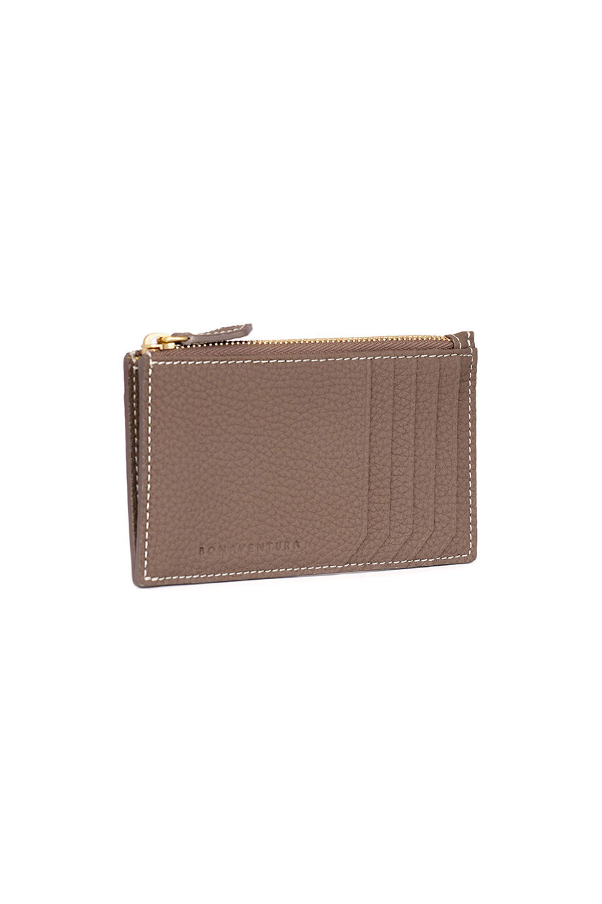 BONAVENTURA ミニジップ ウォレット シュリンクレザー (エトープ x イエロー, F) ボナベンチュラ ELLE SHOP BONAVENTURA ミニジップ ウォレット シュリンクレザー (エトープ x イエロー, F) ボナベンチュラ ELLE SHOP