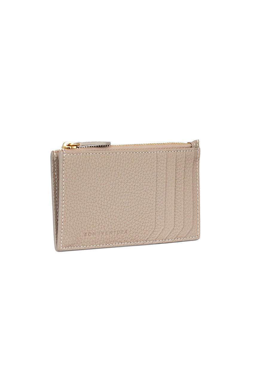 BONAVENTURA ミニジップ ウォレット シュリンクレザー (グレージュ x イエロー, F) ボナベンチュラ ELLE SHOP BONAVENTURA ミニジップ ウォレット シュリンクレザー (グレージュ x イエロー, F) ボナベンチュラ ELLE SHOP