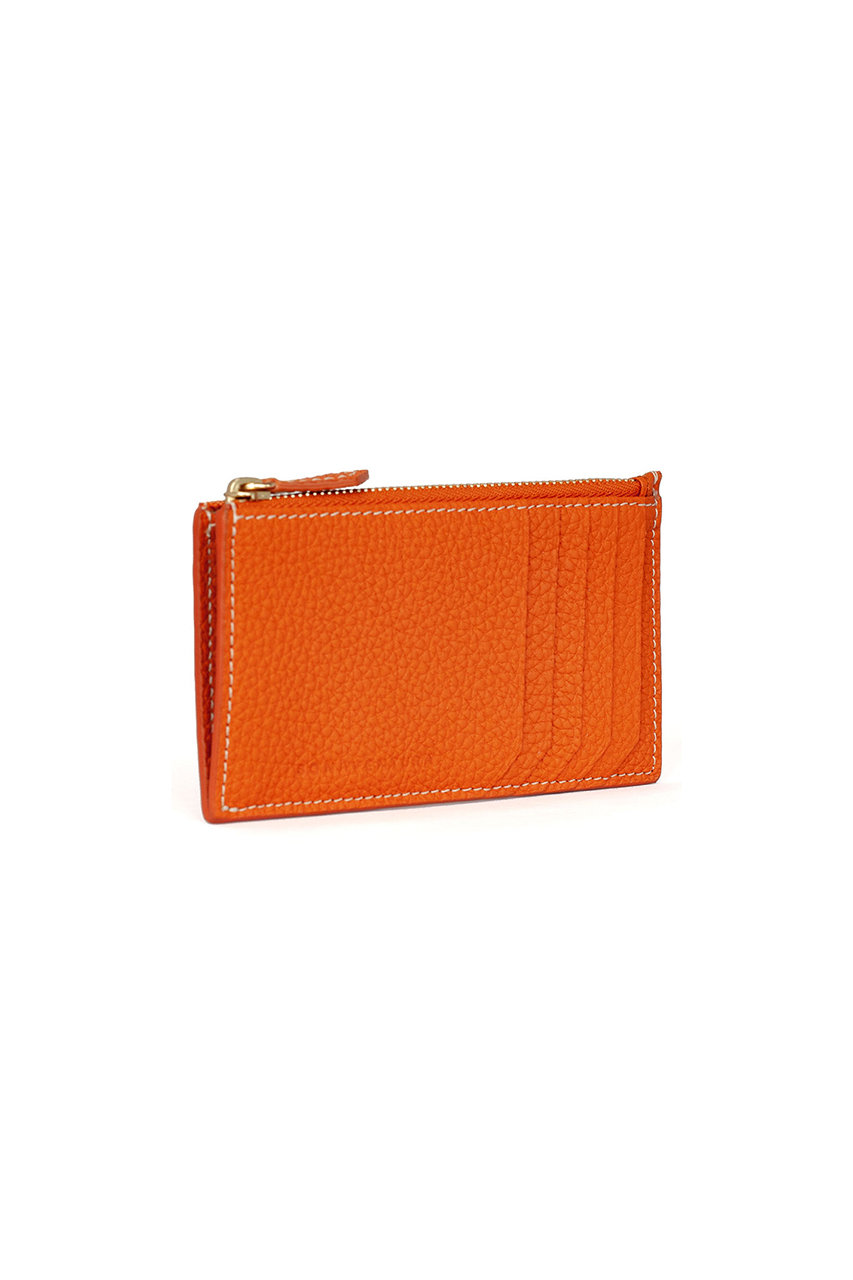 BONAVENTURA ミニジップ ウォレット シュリンクレザー (オレンジ x エトープ, F) ボナベンチュラ ELLE SHOP BONAVENTURA ミニジップ ウォレット シュリンクレザー (オレンジ x エトープ, F) ボナベンチュラ ELLE SHOP