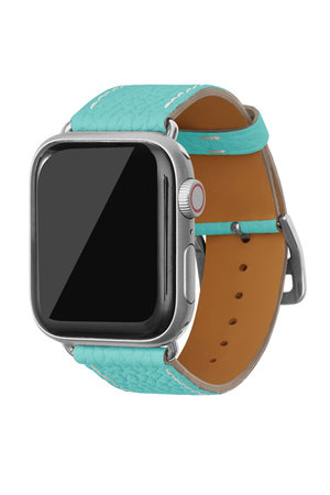 【UNISEX】ノービレ Apple Watch レザーバンド （アダプター：シルバー） テラコッタオレンジ S/Mサイズ