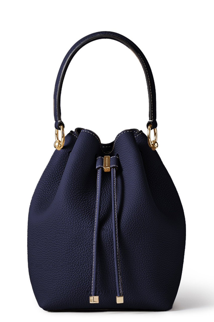 BONAVENTURA アンジェリカ バケットバッグ シュリンクレザー (ネイビー, F) ボナベンチュラ ELLE SHOP BONAVENTURA アンジェリカ バケットバッグ シュリンクレザー (ネイビー, F) ボナベンチュラ ELLE SHOP