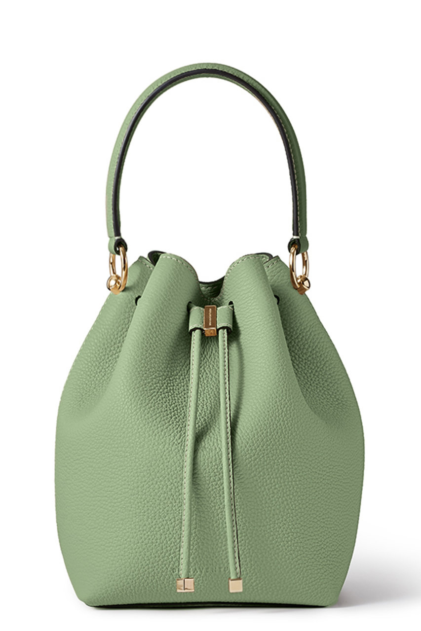 BONAVENTURA アンジェリカ バケットバッグ シュリンクレザー (アトモスグリーン, F) ボナベンチュラ ELLE SHOP
