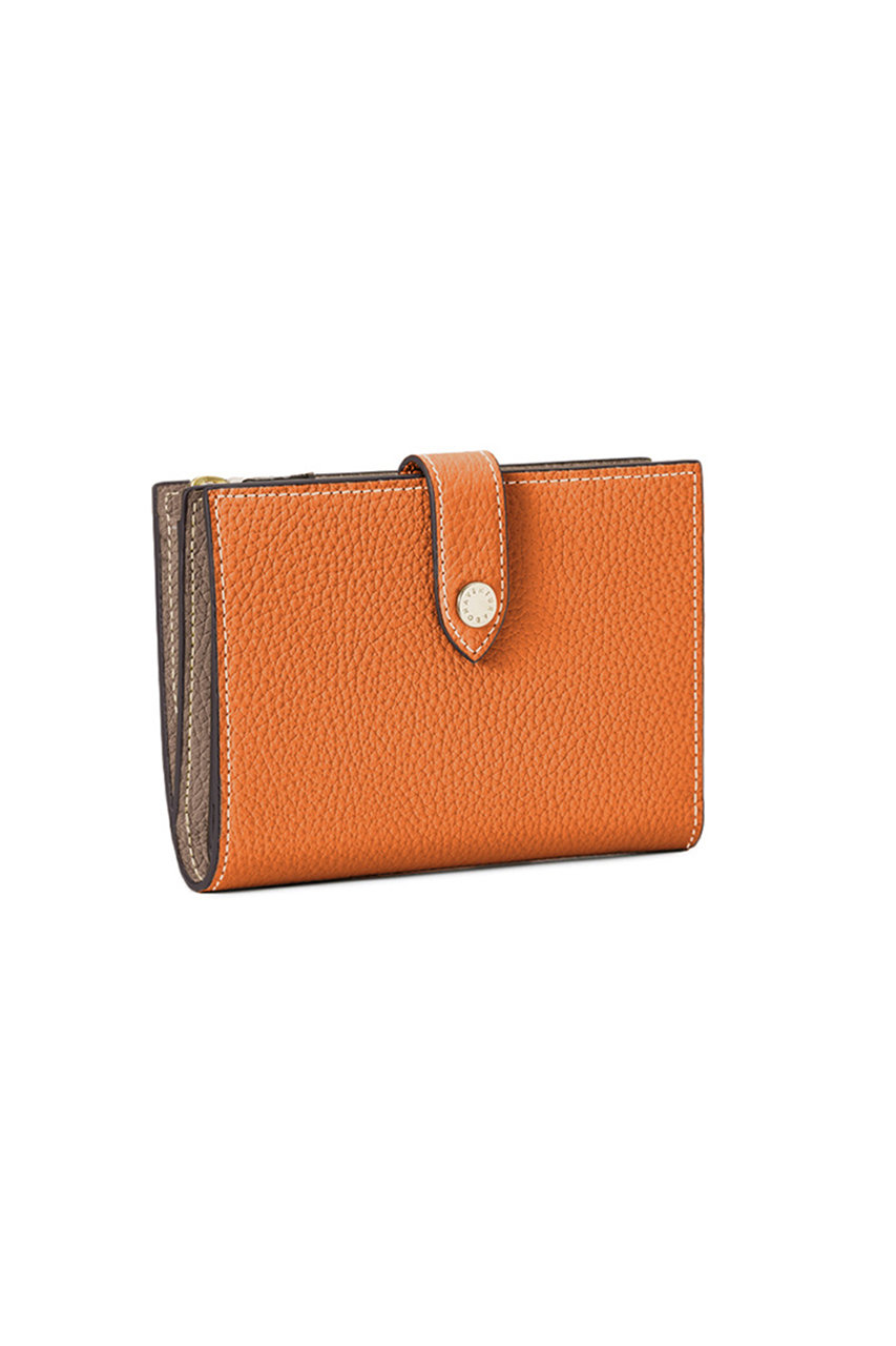 ボナベンチュラ/BONAVENTURAの【UNISEX】ベルテッド マルチ ウォレット シュリンクレザー (ミディアム)(オレンジ×エトープ/BWAT31R-GGCP)