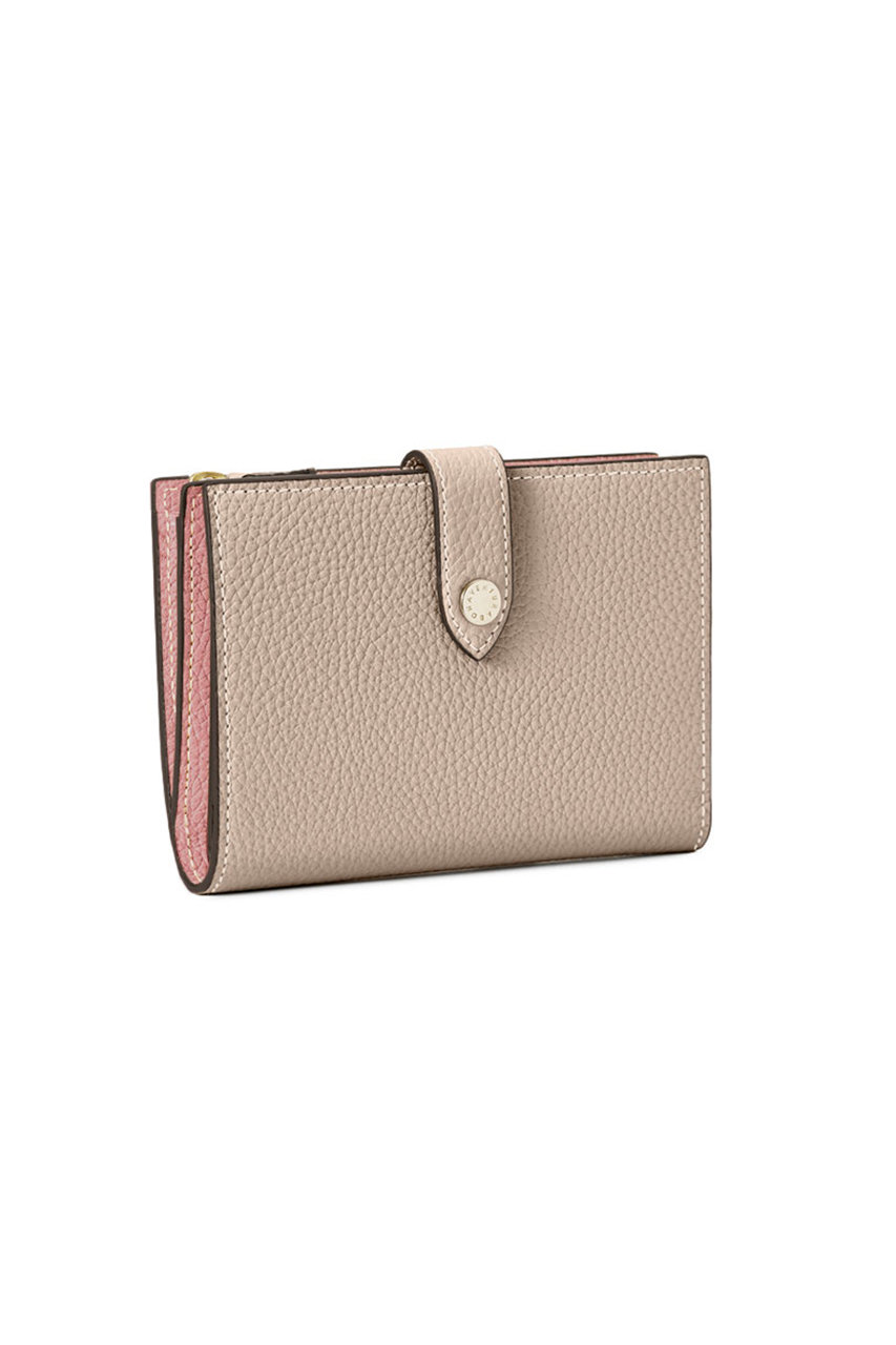 ボナベンチュラ/BONAVENTURAの【UNISEX】ベルテッド マルチ ウォレット シュリンクレザー (ミディアム)(グレージュ×コーラル/BWAT31R-GGCP)