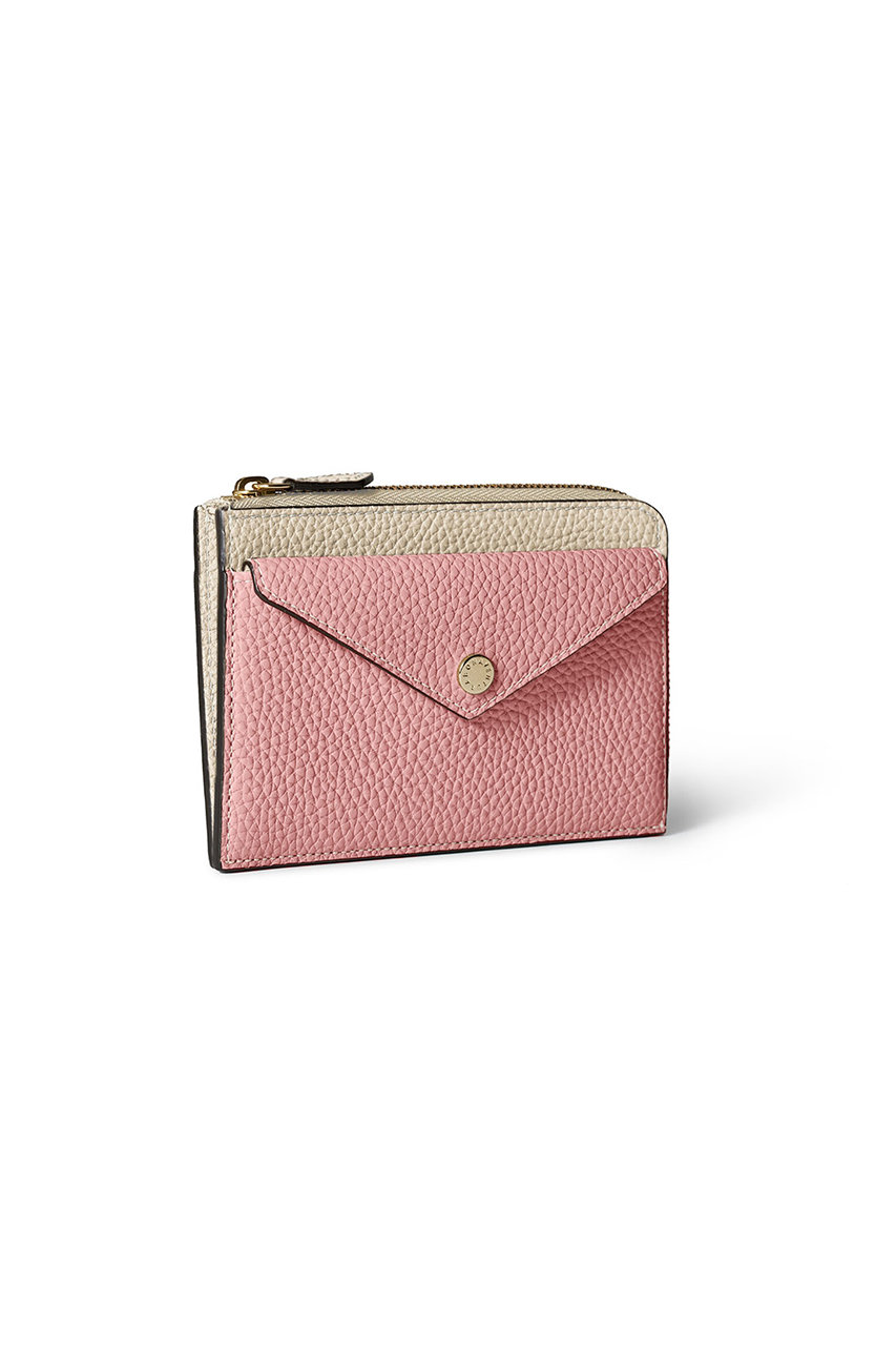 【UNISEX】【鏡リュウジ監修 BONAVENTURA × 25ans】エンベロープ ミニジップ ウォレット シュリンクレザー 