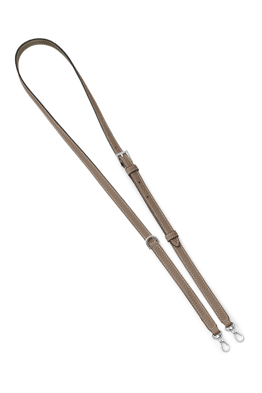 ボナベンチュラ/BONAVENTURAのDリング付き アジャスタブル ショルダー ストラップ シュリンクレザー (シルバー)(エトープ/BSRT9-GGBP)