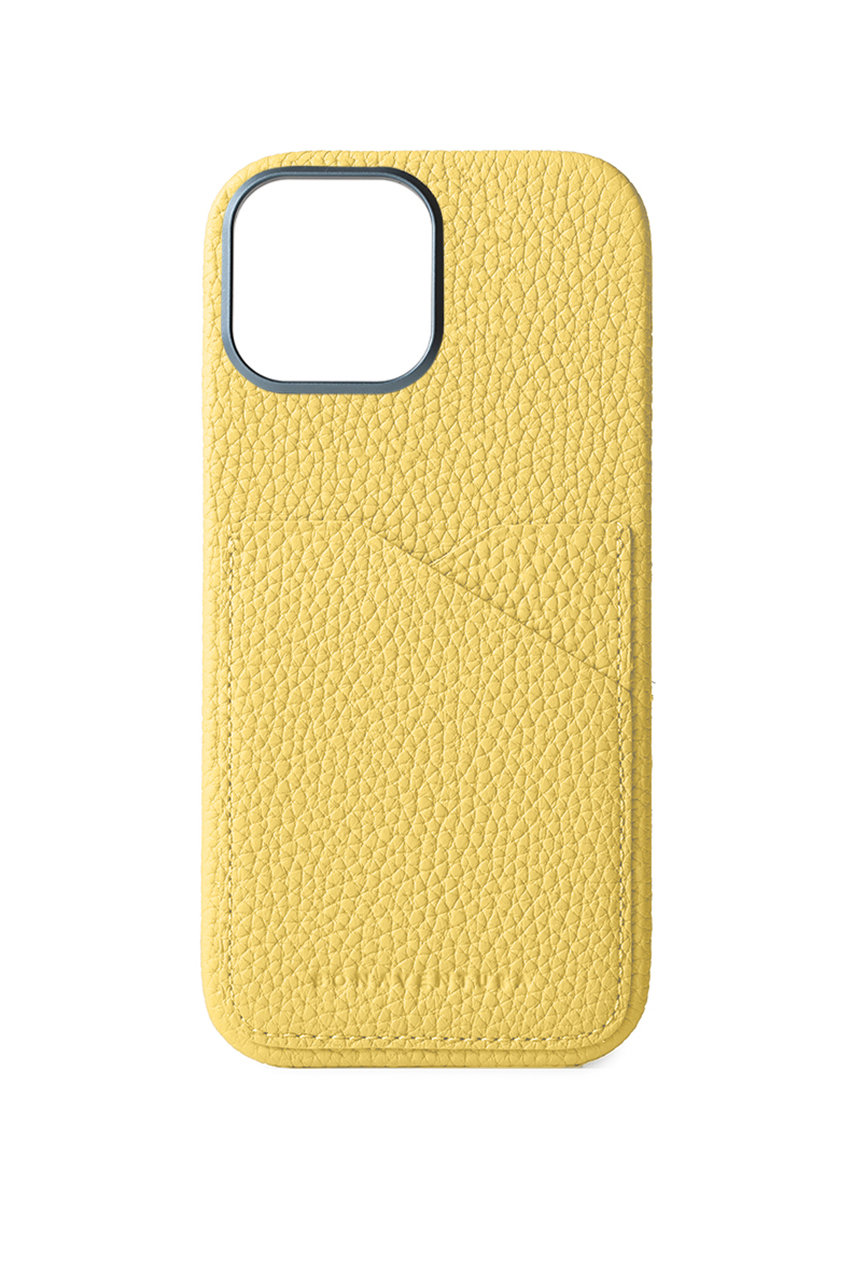 ボナベンチュラ/BONAVENTURAのiPhone17 バックカバーケース シュリンクレザー(イエロー/BPCT17P-OR)