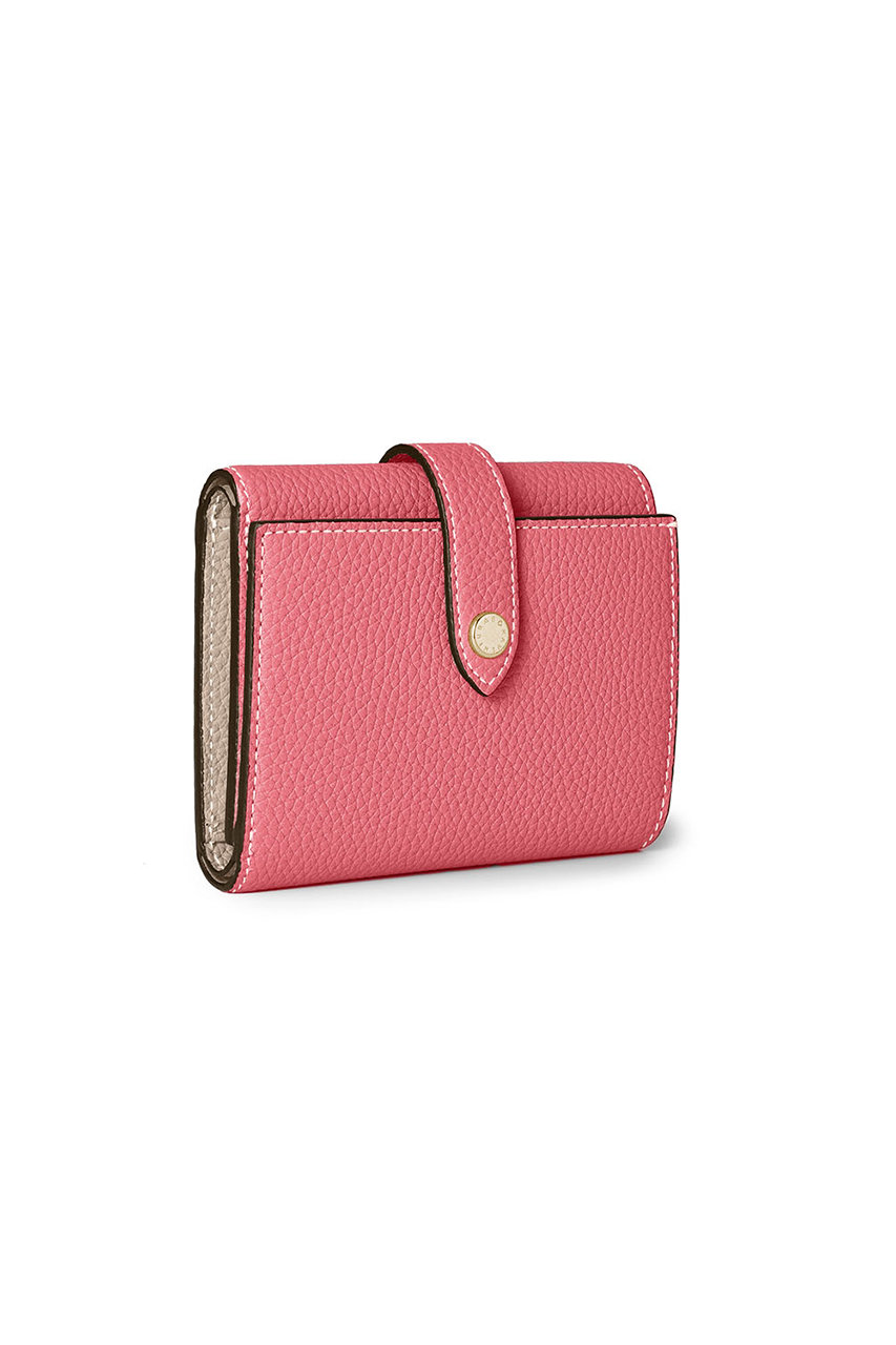 ボナベンチュラ/BONAVENTURAのベルテッド トリフォールド ウォレット シュリンクレザー(アザレ×グレージュ/BWAT57-YEGG)