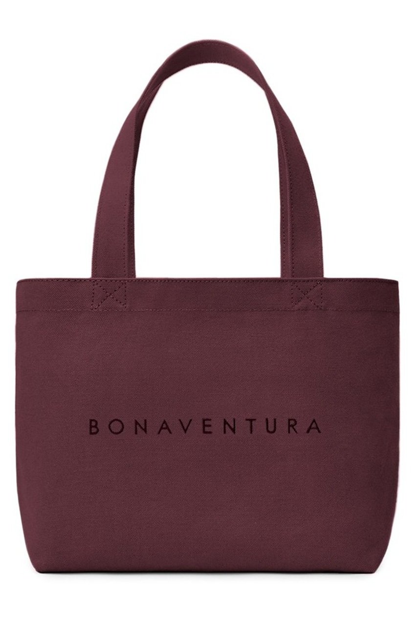 BONAVENTURA 【UNISEX】イージー キャンバス トートバッグ （ミディアム） (ボルドー/季節限定, ミディアム) ボナベンチュラ ELLE SHOP