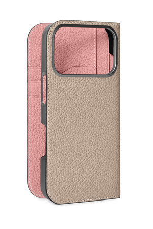 ボナベンチュラ/BONAVENTURAのiPhone 18 Pro ダイアリーケース シュリンクレザー