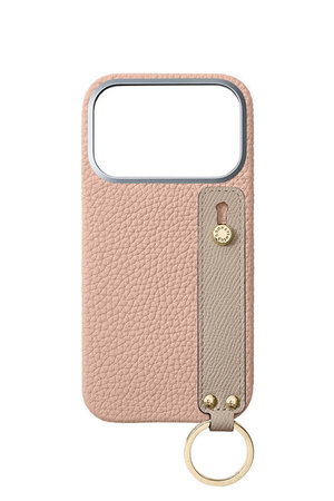 ボナベンチュラ/BONAVENTURAのiPhone 18 Pro ハンドル付き バックカバーケース シュリンクレザー (ゴールド)