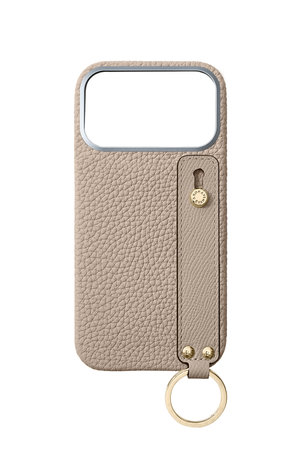 ボナベンチュラ/BONAVENTURAのiPhone 18 Pro Max ハンドル付き バックカバーケース シュリンクレザー (ゴールド)(141000/141001)